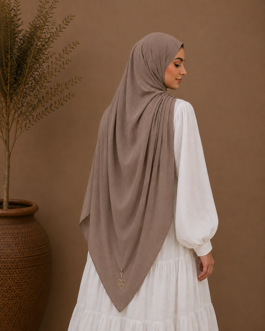 Mauve Sand solid color thin modal scarf