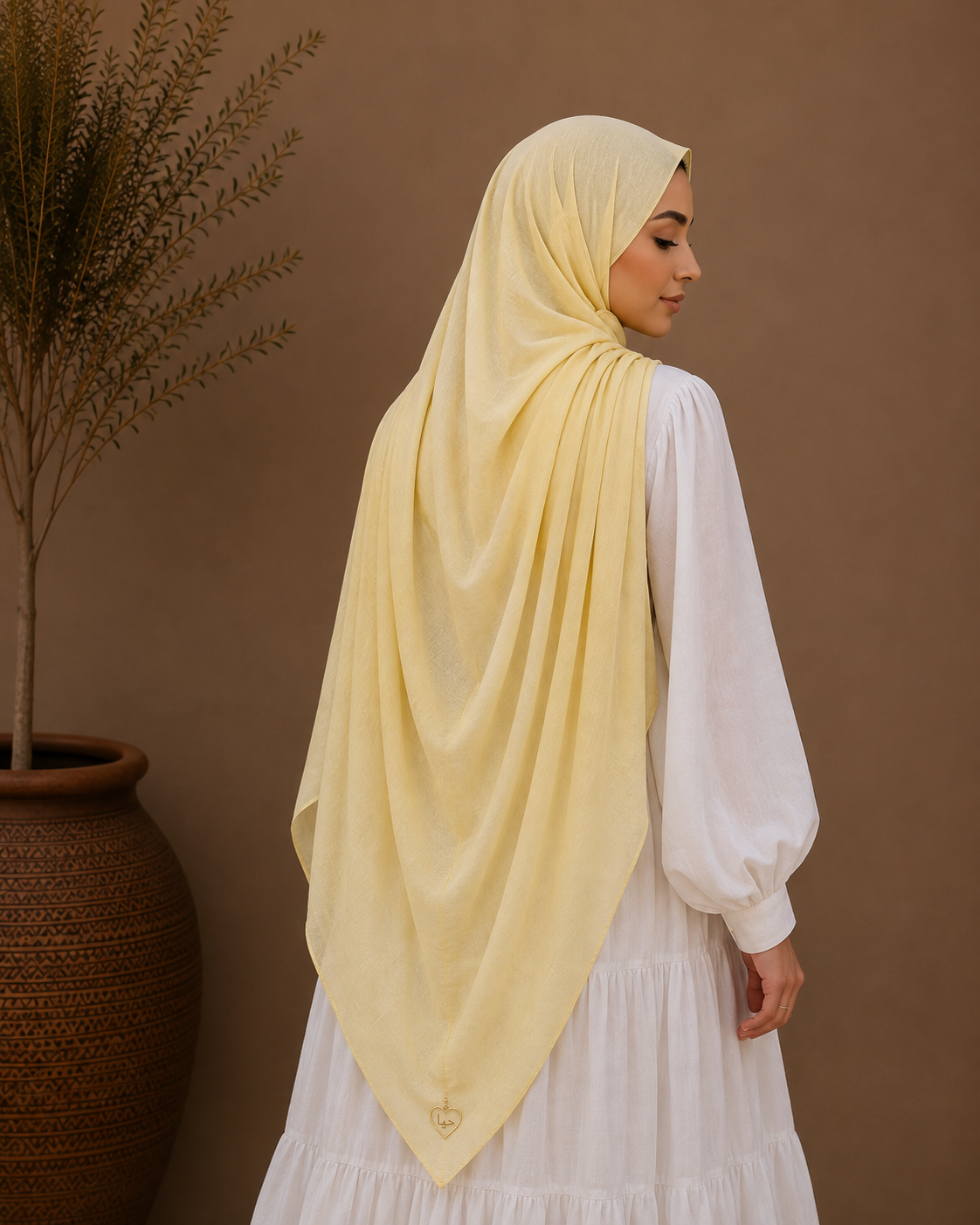 Sunlit Petal solid color thin modal scarf