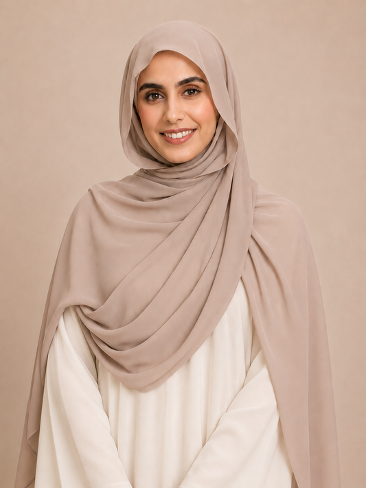 Cashmere built-in magnet premium chiffon hijab