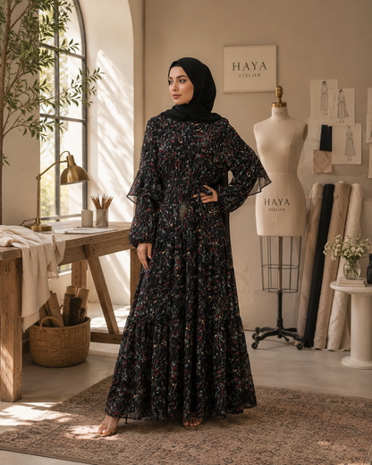 Elegant Floral Dress - Front