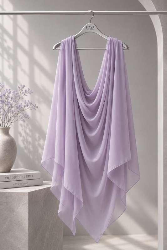 Lavender Haze premium chiffon hijab