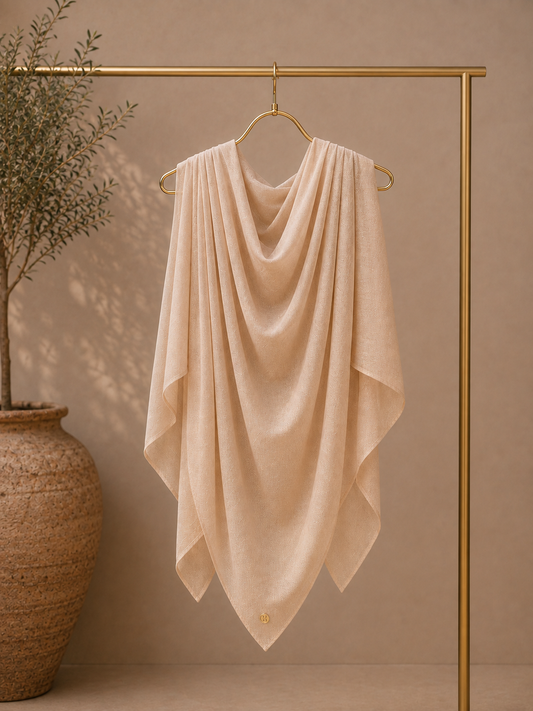 Peach Whisper solid color thin modal scarf