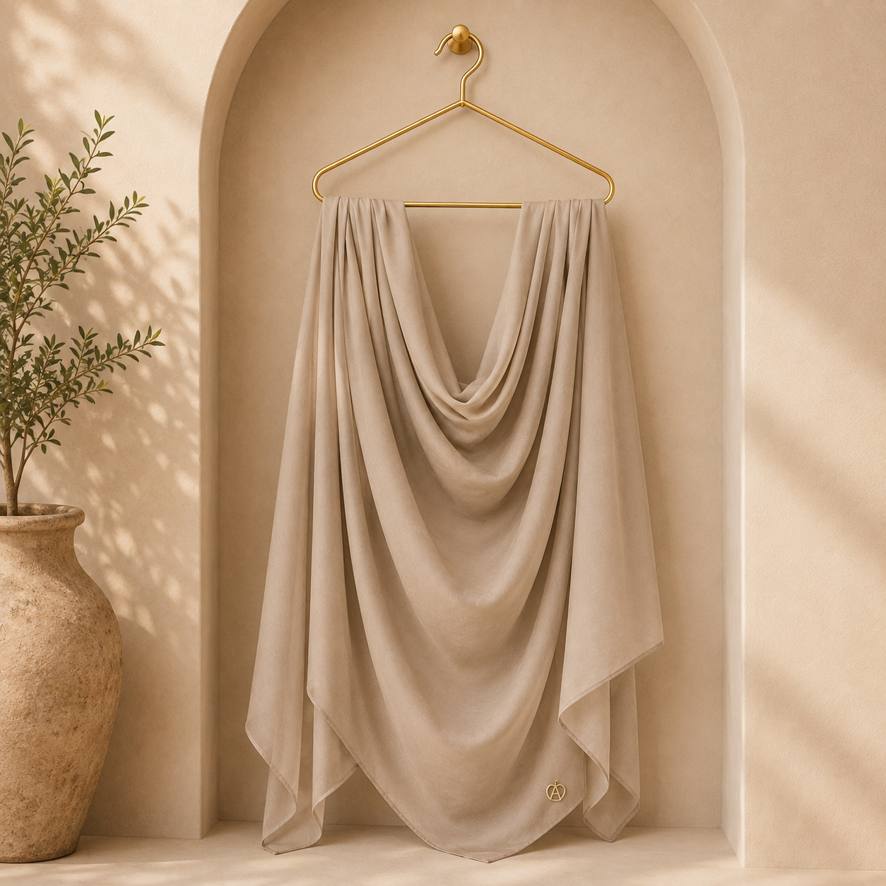 Soft Sand solid color thin modal scarf