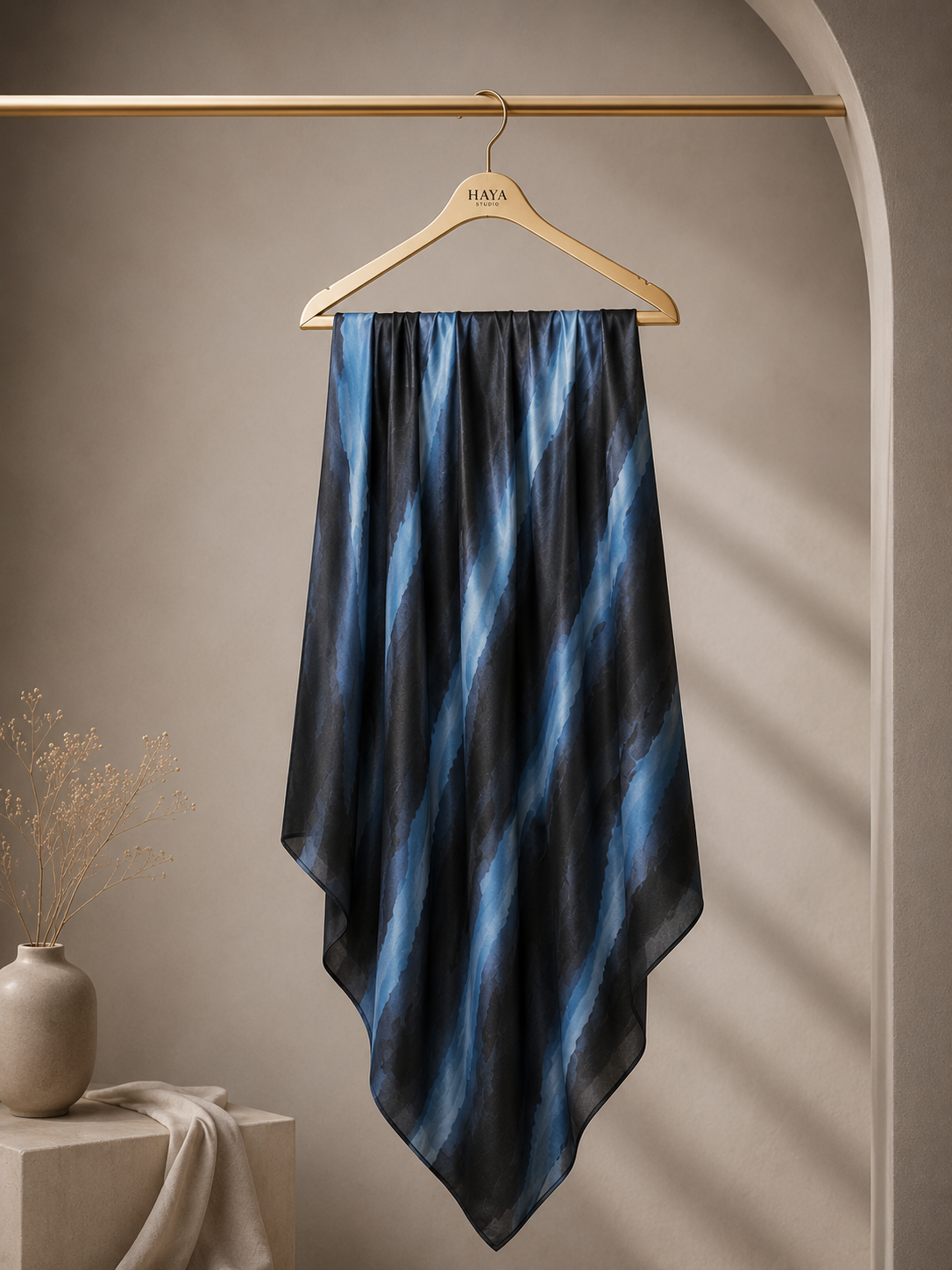 Nightfall printed liquid jersey hijab