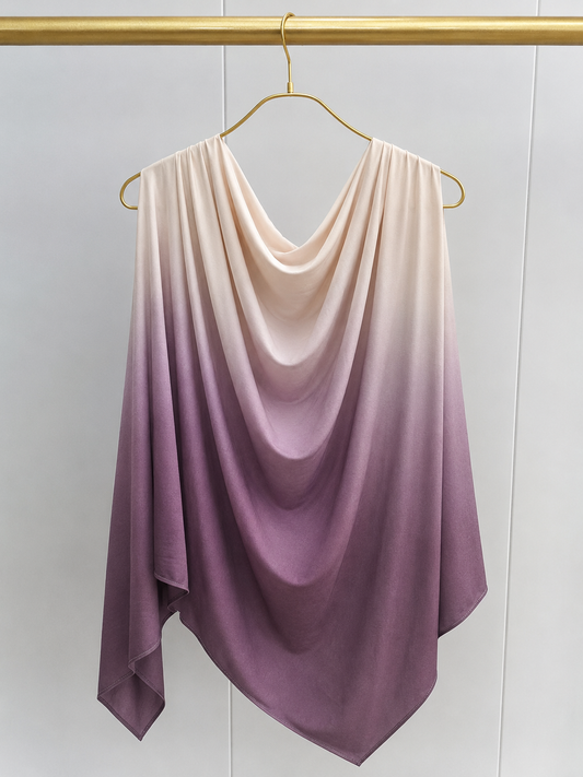 Purple Stream gradient liquid jersey hijab