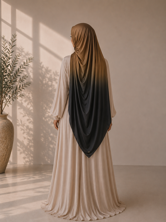 Royalty gradient liquid jersey hijab