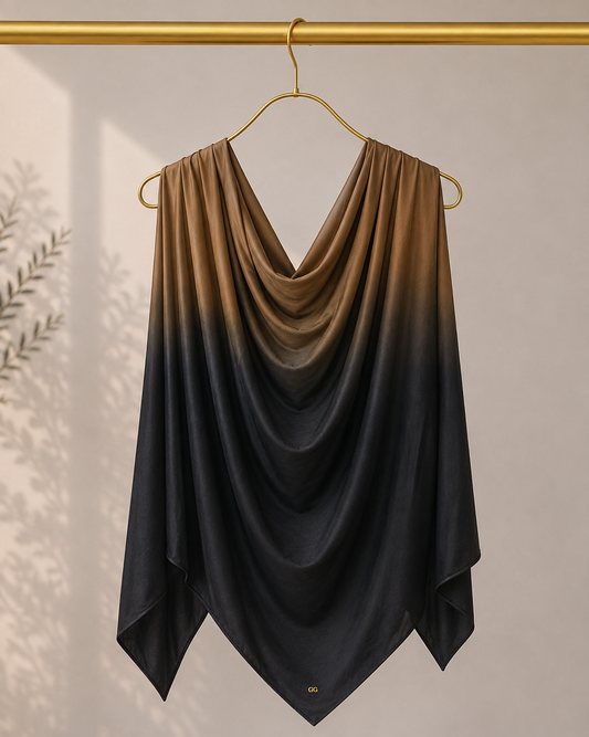 Royalty gradient liquid jersey hijab