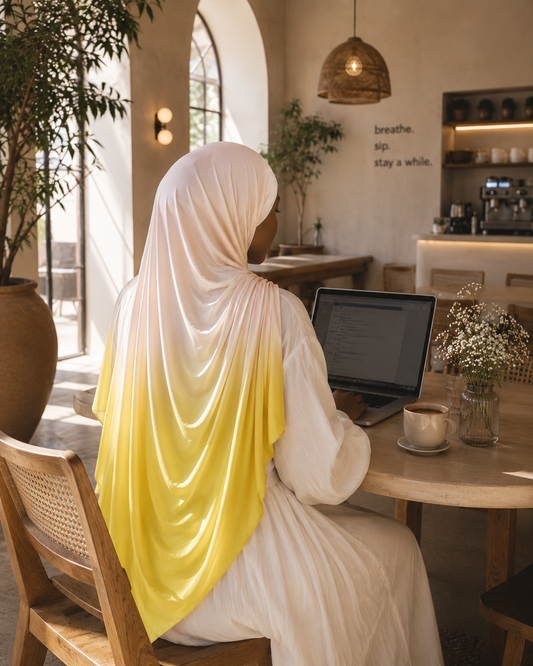 Sunrise gradient liquid jersey hijab
