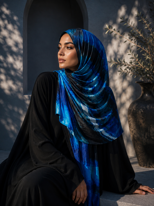 Midnight Veil soft cotton jersey hijab