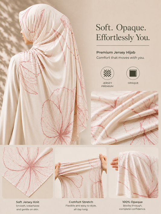 Blush Veil soft cotton jersey hijab