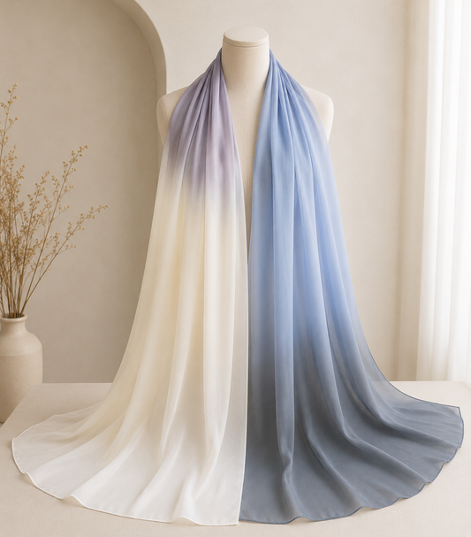 Sky Gazing gradient chiffon hijab