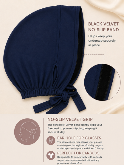 HAYA Premium Velvet Grip Undercap - Blue